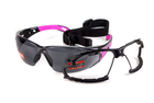Очки защитные с уплотнителем (тактические) Global Vision Pink-IT (gray) серые - изображение 2
