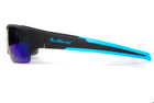 Очки поляризационные BluWater Daytona-2 Polarized (G-Tech blue), синие зеркальные в чёрно-голубой оправе - изображение 3