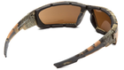Очки защитные открытые (тактические) Venture Gear Brevard Camo (bronze) коричневые - изображение 4