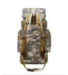 Рюкзак тактичний дорожній армійський для кемпінгу камуфляжний сірий 80 літрів - зображення 4