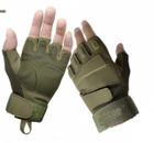 Тактичні рукавиці BlackHawk безпалі олива розмір L - зображення 1