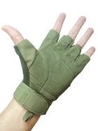 Тактические перчатки BlackHawk беспалые олива размер L - изображение 5