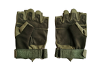 Тактические перчатки Tactical Gloves беспалые олива размер L - изображение 3