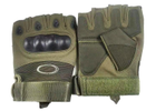 Тактичні рукавиці Oakley безпалі олива розмір XL - зображення 4