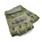 Перчатки тактические беспалые COMBAT размер L цвет хаки армейские штурмовые со вставками летние - изображение 7