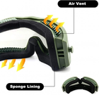 Тактические военные солнцезащитные очки-маска RK3 Зеленый - изображение 4