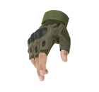 Перчатки тактические Primo Tactical беспалые, размер L - Army Green - изображение 2