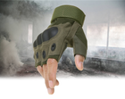 Перчатки тактические Primo Tactical беспалые, размер L - Army Green - изображение 3