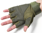 Перчатки тактические Primo Military беспалые, размер L - Army Green - изображение 5