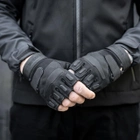 Тактические перчатки,беспалые, без накладки, Black XL - изображение 1