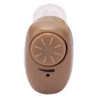 Слуховой аппарат внутриушной маленький "Axon K-83" Бежевый, усилитель слуха для пожилых людей (1000583-Beige-0) - зображення 6