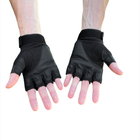 Тактичні рукавички військові з відкритими пальцями Вірменські рукавички з кісточками колір чорний розмір L 1 пара - зображення 6