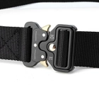 Тактический нейлоновый армейский ремень Tactical Belt с пряжкой “COBRA” / 125 см / Black - изображение 3