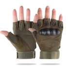 Тактичні рукавиці безпалі Oakley (велорукавиці, моторукавиці) Олива М - зображення 1