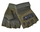 Тактические перчатки беспалые Oakley (велорукавицы, моторукавицы) Олива М - изображение 4