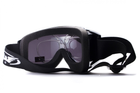 Защитные очки маска Global Vision Windshield Smoke AF серые (можно докупить другие цвета линз) с диоптрической вставкой - изображение 3