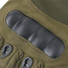 Перчатки тактические с открытыми пальцами летние с косточками Темный Хаки - изображение 5