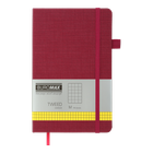 Книга записная Buromax Tweed 125х195мм 96 листов в клетку обложка из искусственной кожи бордовый (BM.291163-13)