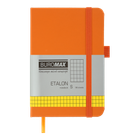 Книга записная Buromax Etalon 95х140мм 96 листов в клетку обложка из искусственной кожи оранжевый (BM.296160-11)