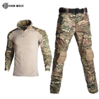Тактичний військовий костюм HAN WILD G2 Multicam Убакс і Штани із Захистом колін XL Мультикам HWM00268 - зображення 2