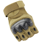 Тактичні рукавички безпалі Кайот L - зображення 1