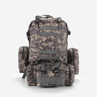 Рюкзак тактический армейский камуфляжный пиксельный серый 56 литров з сумочками - изображение 4