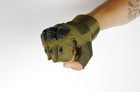 Тактические перчатки беспалые Green XL - изображение 3