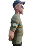 Военная футболка с шевронами герба и флага Украины Размер L 50 хаки 120164 - изображение 2