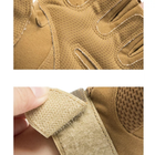 Тактичні рукавиці Jungle Storm (півпальці) XL, коричневі - зображення 3