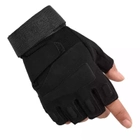 Безпальні тактичні рукавички Тактичні рукавички без пальців Розмір L Чорний - зображення 8