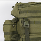Рюкзак тактический 80 литров объем для ЗСУ, мужской штурмовой военный рюкзак 80л, водоотталкивающий оксфорд Хаки - изображение 3