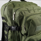 Рюкзак тактический 40 литров объем, мужской военный рюкзак 40л, водоотталкивающий оксфорд Хаки - изображение 5