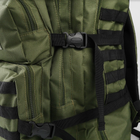 Рюкзак тактический 40 литров объем, мужской военный рюкзак 40л, водоотталкивающий оксфорд Хаки - изображение 6