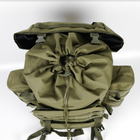 Рюкзак тактичний 80 літрів об'єм для ЗСУ, чоловічий штурмовий військовий рюкзак 80л, водовідштовхувальний оксфорд Хакі - зображення 12