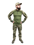 Камуфляжний костюм ЗСУ піксель: сорочка убакс Ubacs та штани Комбат Combat розмір 48 зріст 173-179 - зображення 5