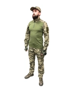 Камуфляжный костюм ЗСУ пиксель : рубашка убакс Ubacs и штаны Комбат Combat размер 50 рост 173-179 - изображение 1
