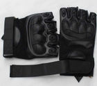 Тактичні рукавички без пальців Рукавички тактичні безпалі Розмір XL Чорний (1234) - зображення 3
