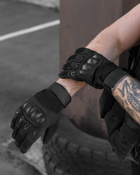 Тактичні повнопалі рукавички (велорукавиці, моторукавиці) Eagle Tactical ET-12 Black Розмір XL - зображення 9