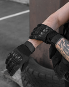Тактичні повнопалі рукавички (велорукавиці, моторукавиці) Eagle Tactical ET-12 Black Розмір М - зображення 9