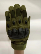Перчатки тактические полнопалые с защитой M олива 043-3-2022 - изображение 1