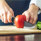 Набір кухонних ножів 7 штук з нержавіючої сталі EVERWEALTH Набір ножів з ножицями - зображення 6