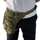 Армейская тактическая набедренная сумка 27х30х8 см Оливковый - изображение 5