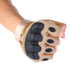 Тактичні перчатки без пальців, безпалі, Пісочні, розмір Л (1907224205) - зображення 4