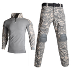 Тактичний військовий костюм HAN WILD ACU MM14 PIXEL Убакс і Штани із Захистом колін L Піксельний камуфляж HWP00268-1 - зображення 1