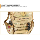 Рюкзак тактический военный с карманом для автомата YAKEDA 40L Multicam KF087 - изображение 5