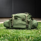 Військовий рюкзак 80л Хакі Тактичний рюкзак на 80 літрів з системою MOLLE CORDORA Tactical 80L Олива Армійський Штурмовий Воєнний Рюкзак Непромокальний з пластинами - зображення 5