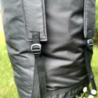 Сумка баул-рюкзак влагозащитный тактический армейский военный 100 л Черный - изображение 3