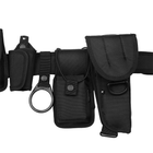 Ремінь тактичний MFH з кобурою для пістолета, наручників, газового балончика, ліхтаря, рації, кийки та ключів - Black - 22763A - зображення 2