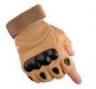 Тактические перчатки без пальцев Oakley цвет бежевые Tactical Gloves PRO beige для ЗСУ ТРО ССО размер XL - изображение 3