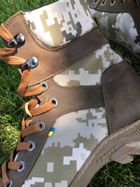 Берці демісезонні черевики тактичні чоловічі, туфлі тактичні чоловічі берці, натуральна шкіра та кордура, розмір 40, Bounce ar. TBU-2340, колір камуфляж - зображення 4